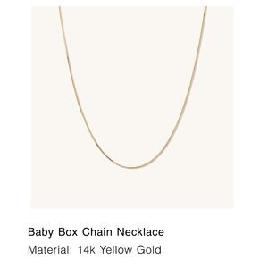 Mejuri Necklace, baby box chain